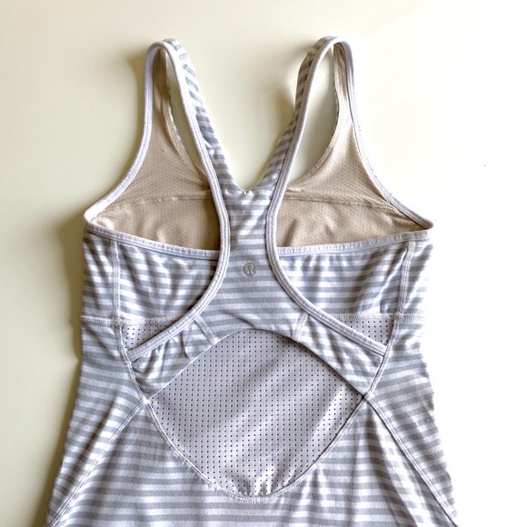 Lululemon Stripe Racerback Tank with Built in Bra - Picture 4 of 7